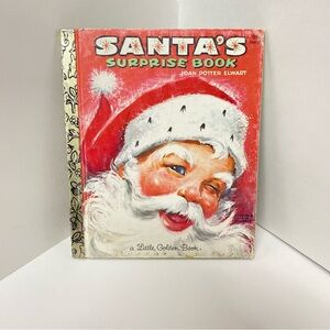 Vintage Santa's Surprise Book by Joan Potter Elwart A Little Golden Book Classic